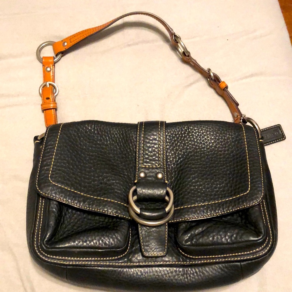 Coach black handbag purse (like new)